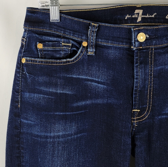 7 For All Mankind Jeans Womens 31 Blue The Skinny Ankle Denim (31x29) - Picture 4 of 11
